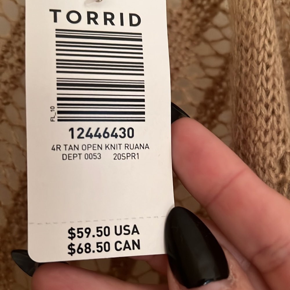 Torrid Open Knit Ruana - Picture 3 of 7